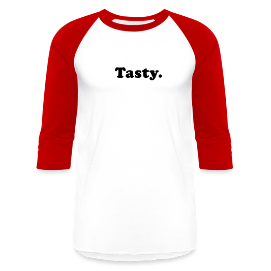 Tasty Baseball T-Shirt - white/red